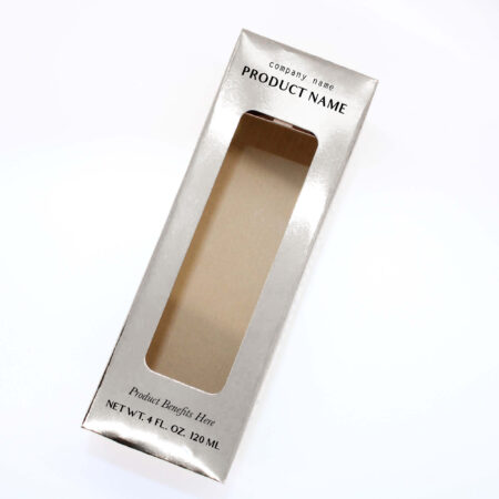 Silver Spray Bottle Box with Open Face