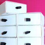 Cute Mini White Gift Drawer Boxes with Black Ribbon