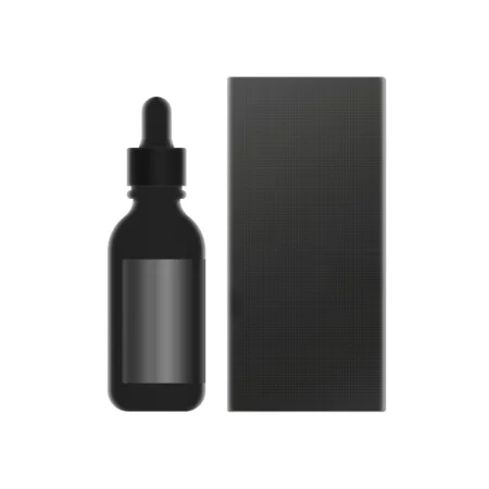 Shiny Black Dropper Serum Blank Boxes for 1 oz bottles