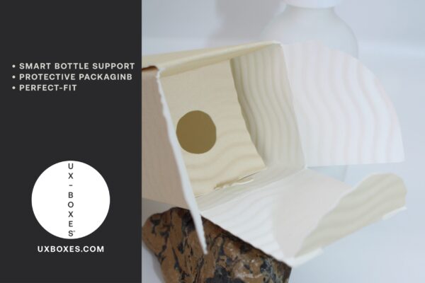 wavy sand dropper box inside view showing dropper neck support feature