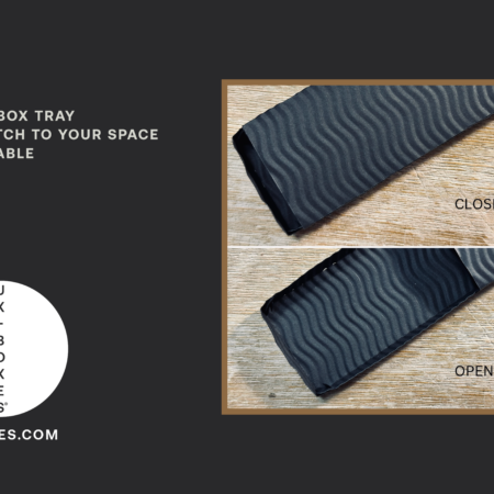 sand dunes black paper box with anti-slip slider tray