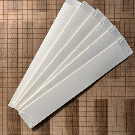 UX BOXES® Super Cute Mini Eco Rectangular Eco-Linen-Textured Slim Blank Natural White Envelopesâ„¢ l 6" Tall by 1" Wide | 1 PIECE