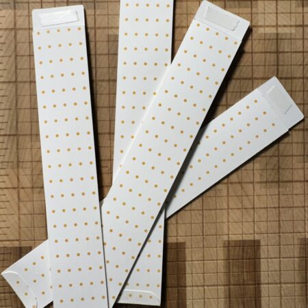 UX BOXES® Super Cute Mini Eco Rectangular Orange Cream Polk Dots Slim Blank Envelopesâ„¢ l 6" Tall by 1" Wide | 1 PIECE