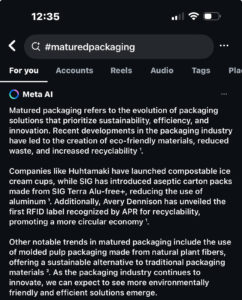 instagram search for matured packaging