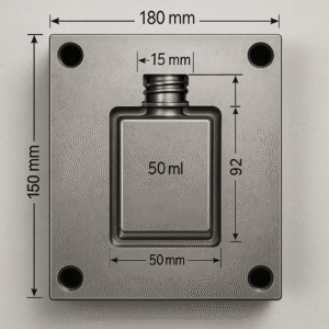 plastic product mold for a perfume bottle